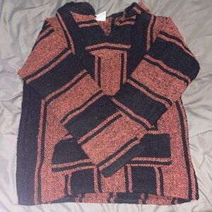 Orange and Black Drug Rug